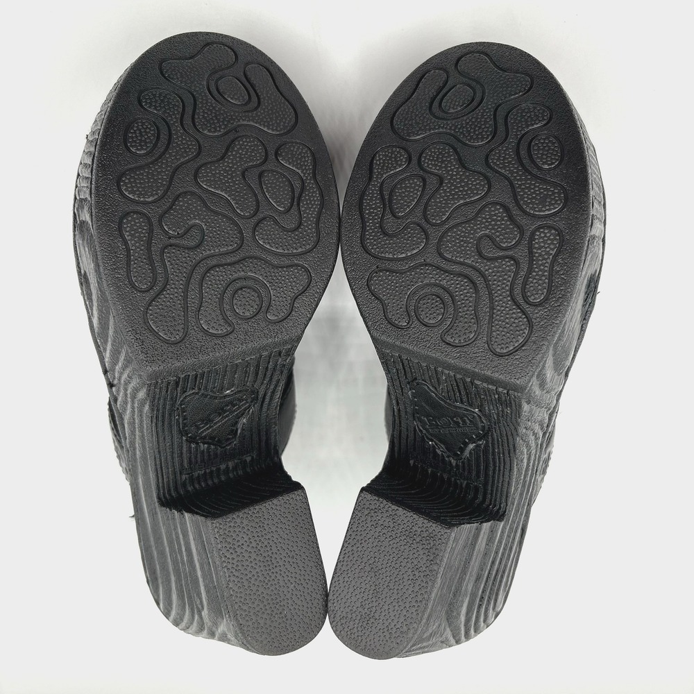 BORN Clog Women's Size 6 Black Leather Slip On Comfort Shoes NWOB - Picture 10 of 10
